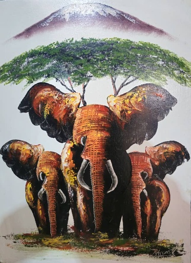 Tanzania Elephant Painting