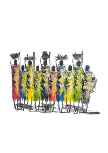 Knife Painting Masai Community Pictures Variant 1